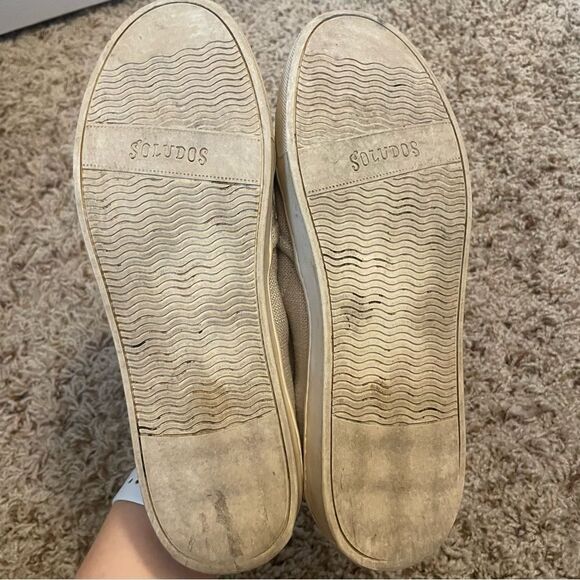 Soludos Frenchie Embroidered Beige Slip On Canvas Shoes size 8 - Picture 4 of 5